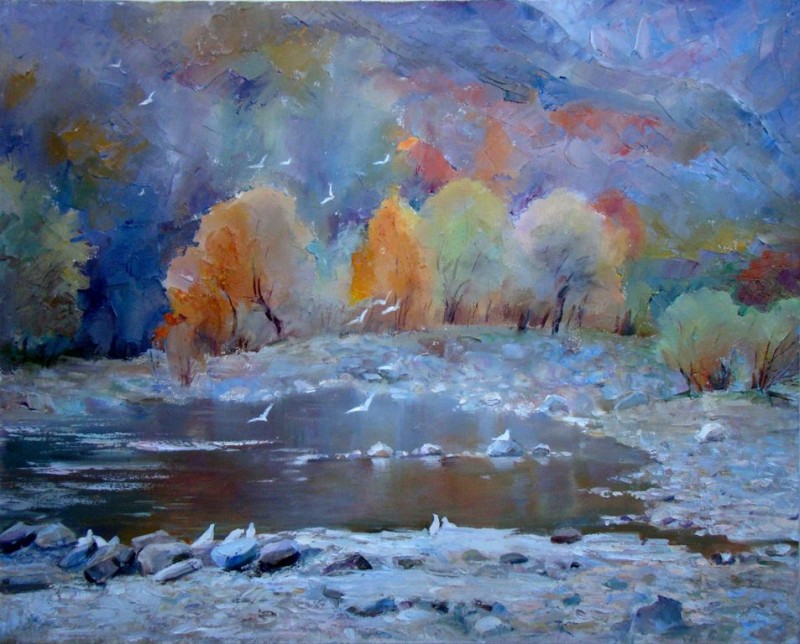 ЛИРИЧЕСКАЯ МЕЛОДИЯ. 100,5 х 80,5. 2009 г.