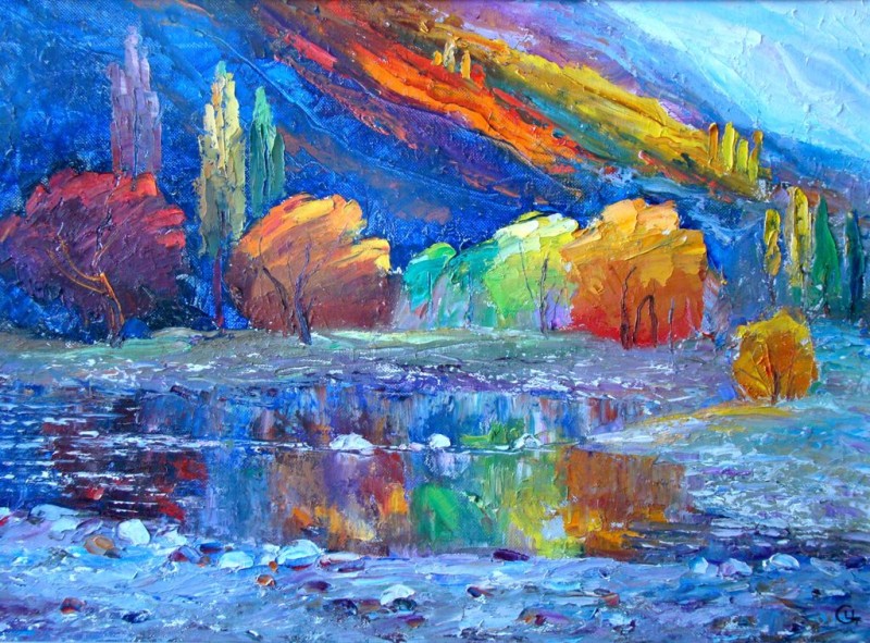 На закате дня. х. м. 70,5х50. 2012 г.