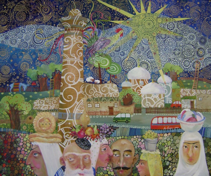 С первым петухом  100х120 х.м 2008г