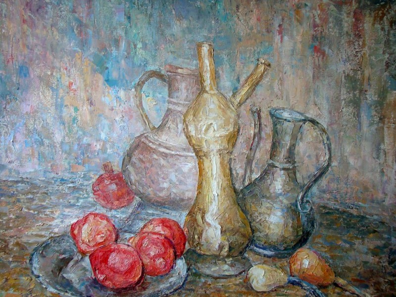 Восточный натюрморт. х. м. 65,3 х 80 2011 г