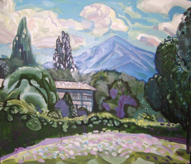 Голубой Чарвак. 90х70, х. м. 2003 г.