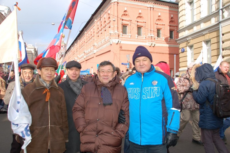 Председатель ООК Василий Иванович Цо на Антимайдане 21.02.2015