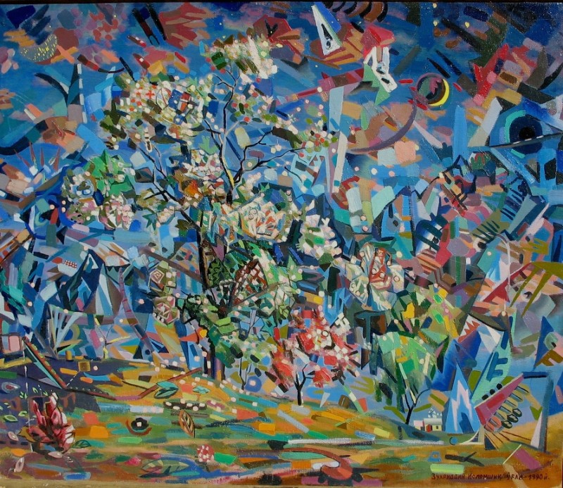 «Праздник весны».90х70 см. х.м. 1990г.