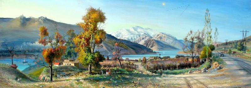 «Утро в Гилане». 60х72 см. х.м. 1991г.
