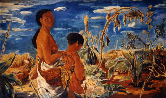 «Осенний день» (1953г., холст, масло, 96х161.4 см) - russian.korea.ne